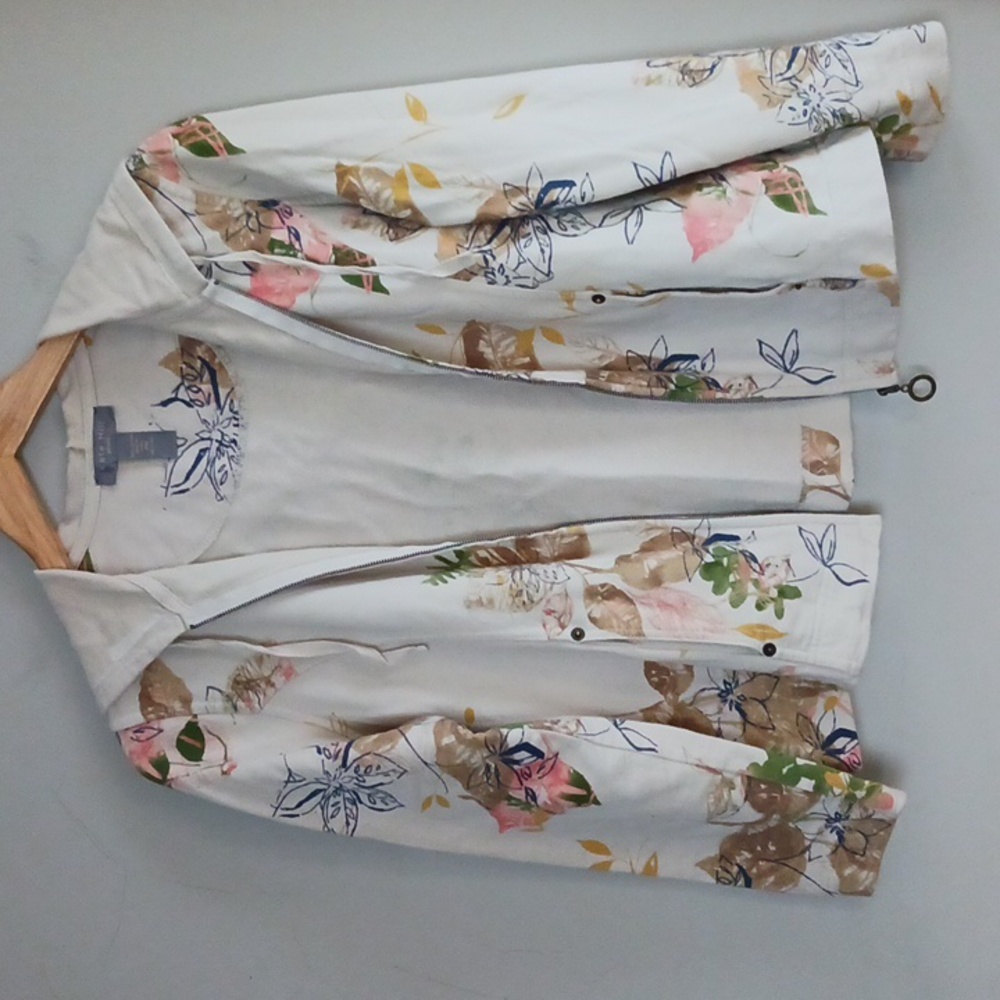 Kate Hill Cotton Zip Up Hoodie Sweatshirt Size PM - Picture 13 of 15